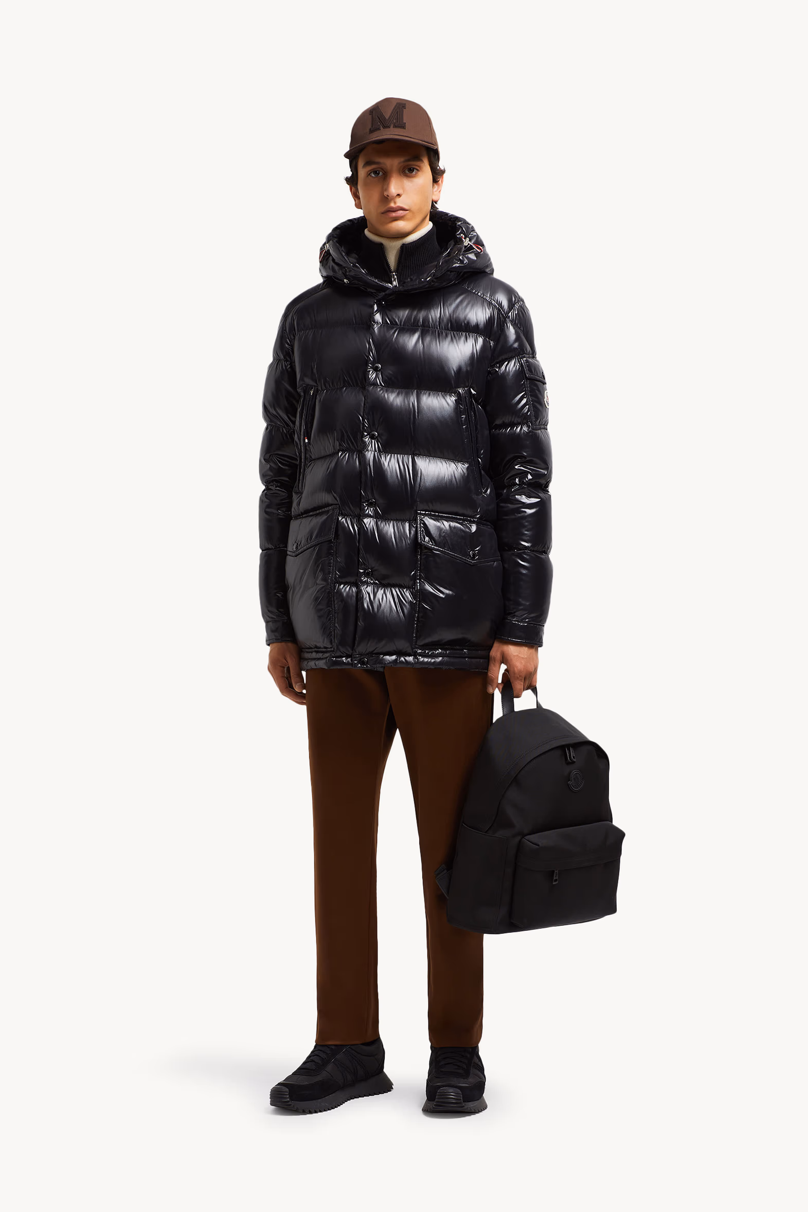 Chiablese Hooded Short Down Jacket Men Black Moncler